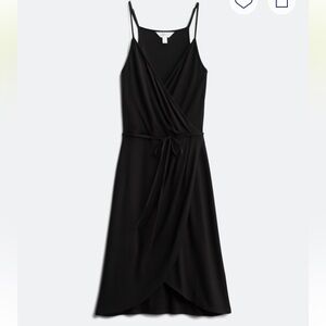 41 Hawthorn Black Midi Wrap Dress